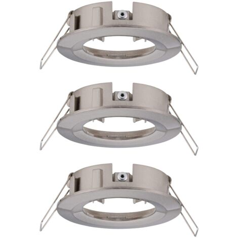 Paulmann 92479 Lampada da incasso Choose spot fisso 3 faretti da incasso a soffitto da max. 10 Watt ferro spazzolato apparecchio da incasso alluminio