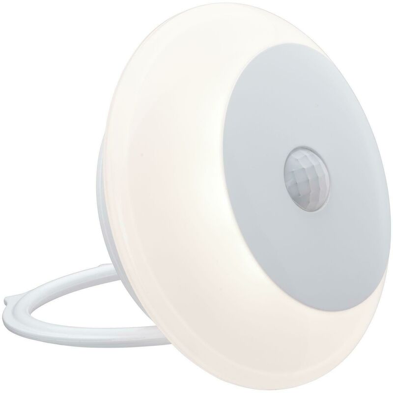 Image of Paulmann luce notturna tonda a led con sensore di movimento 0,7w luce calda 3000k a batteria colore bianco 92492