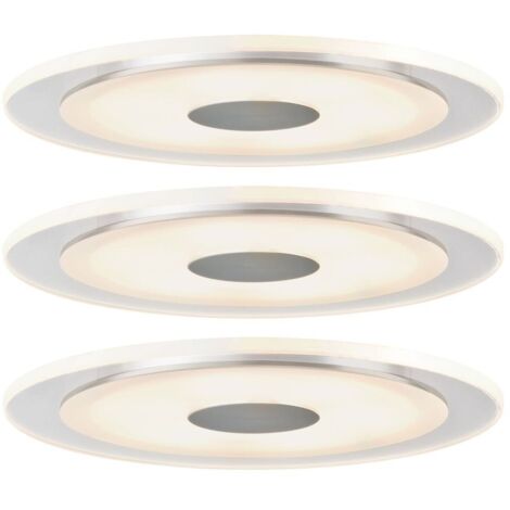 Paulmann 92917  LED-Einbauleuchte 3er Set  LED LED 18 W Aluminium (gebürstet)