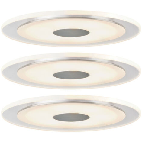 Paulmann 92917 Luminaire à LED encastrable jeu de 3 LED LED 18 W aluminium (brossé)