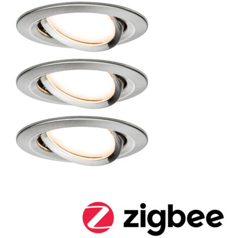 Paulmann 92959 Luminaire à LED encastrable jeu de 3 LED 18 W fer (brossé)