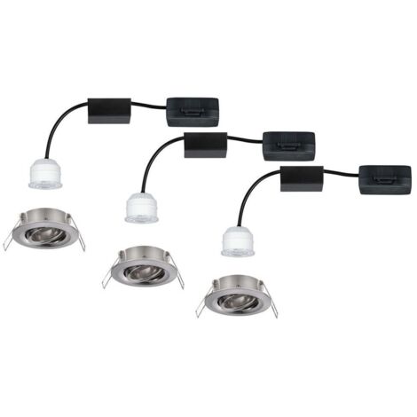 Paulmann 92973 EBL Nova mini Plus Coin LED-Einbauleuchte 3er Set    4.20 W Eisen