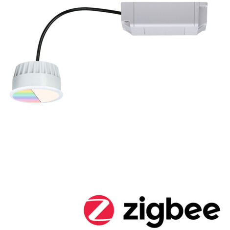 PAULMANN 93075 LED COIN ZIGBEE RGBW LUMINAIRE À LED ENCASTRABLE BLANC CHAUD CEE 2021: G (A - G) SATIN