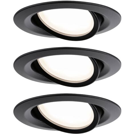 Paulmann 93082 Set Nova Plus Luminaire à LED encastrable LED 6 W noir S868082