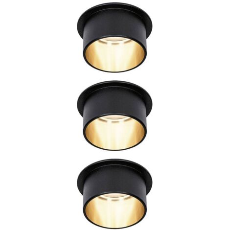 Paulmann 93379 Luminaire à LED encastrable LED LED intégrée 18 W noir (mat), or