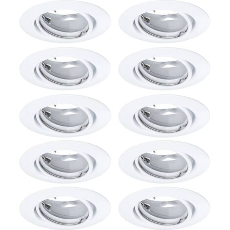 Paulmann 93400 Luminaire à LED encastrable jeu de 10 LED GU10 blanc
