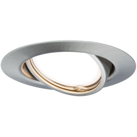 Paulmann 93412 Base Spot encastrable LED GU10 5 W fer (brossé)