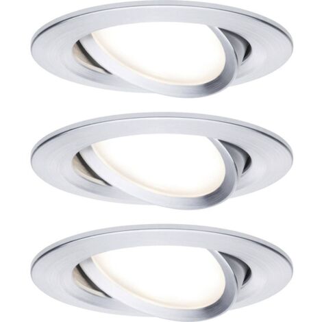 Paulmann 93451 Nova Lampada da incasso Kit da 3 LED (monocolore) LED 18 W Alluminio (tornito)