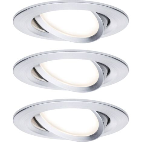 Paulmann 93451 Nova Spot encastrable jeu de 3 LED LED 18 W Aluminium (tourné)