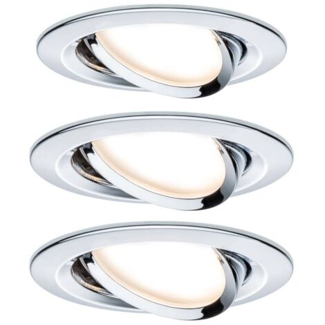 Paulmann 93452 Nova Lampada da incasso Kit da 3 LED (monocolore) LED 18 W Cromo (lucido)