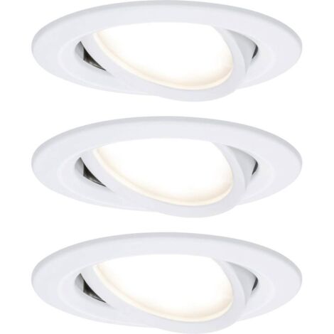 Paulmann 93485 Nova Spot encastrable jeu de 3 LED LED 18 W blanc mat
