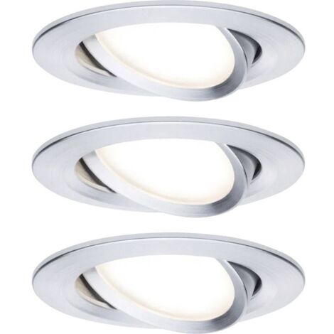 Paulmann 93487 Nova Spot encastrable jeu de 3 LED LED 18 W Aluminium (tourné)