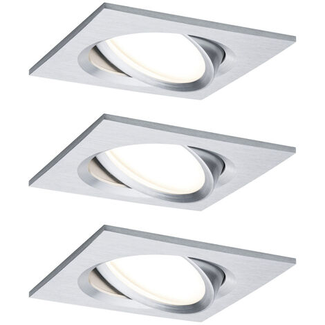 Paulmann 93680  LED-Einbauleuchte 3er Set    18 W Aluminium (gedreht)