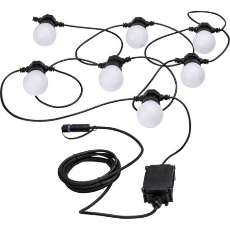 Paulmann 94165 Système d'éclairage Plug&Shine guirlande lumineuse LED LED 1.4 W blanc chaud blanc, noir