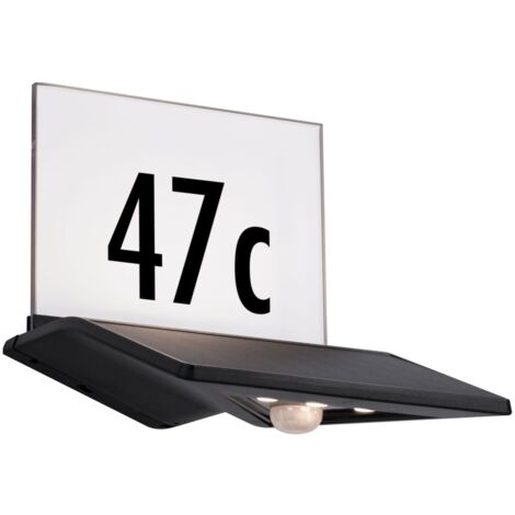 Paulmann 94243 Lampada a Energia Solare Per Numero Civico Yoko Led Per Esterni, Incl. 1 x 1.2 Watt Antracite Plastica 3000 K Bianco Caldo, 1.2 W