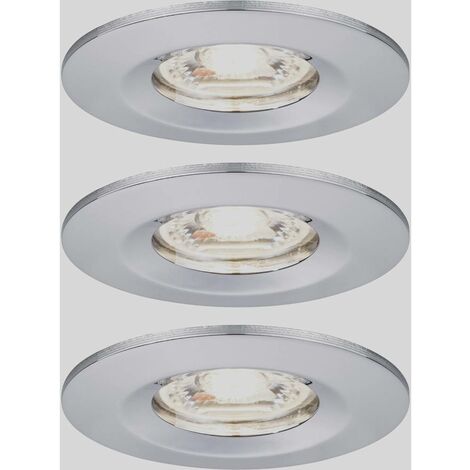 Paulmann 94303 Nova mini Plus lampada LED Coin rotonda orientabile incl. 3 faretti da incasso da 4W dimmerabile cromo bianco caldo 2700K 12 W, 3er (Chrom)