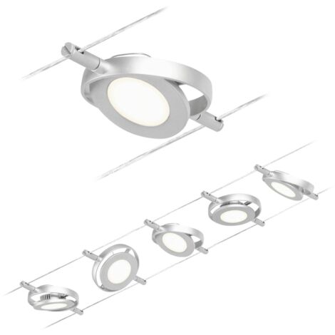 Paulmann 94414 Système complet d'éclairage sur câble LED intégrée LED chrome (mat) Y688732