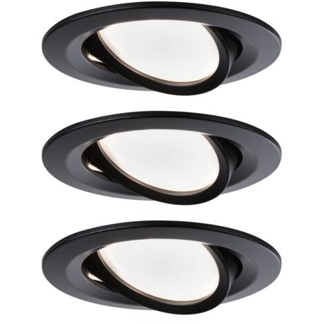 Paulmann 94471 Luminaire à LED encastrable jeu de 3 LED 18 W noir (mat) Y110432