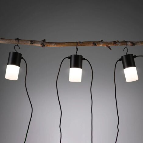 Paulmann 947.61 Plug & Shine LED Lichterkette Tubs IP44 3000K 3x2W Anthrazit