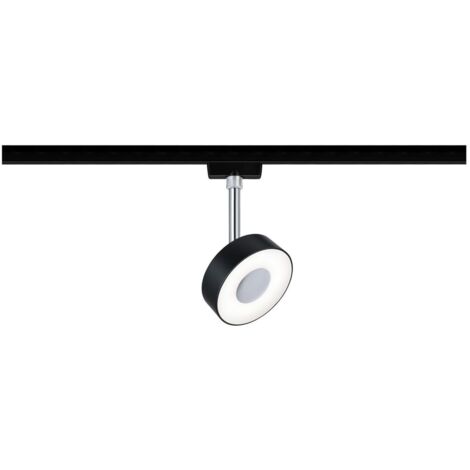 Paulmann 96939 URail LED-Spot Circle 5W Schwarz matt/Chrom 4000K Metall/Kunststoff dimmbar