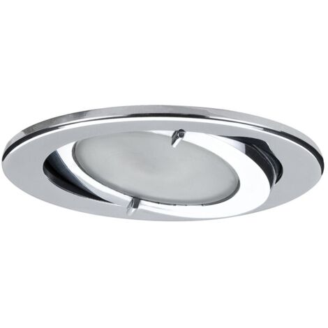 Paulmann, 985.73, Set da 3 illuminazionimobile a incasso, IP44, orientabile 3 x 20 W, 60 VA, 230/12 V, G4, 79 mm, in cromo, alluminio e vetro [Classe di efficienza energetica C]