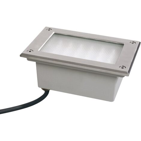 Paulmann 98749 Floor Lampada da terra aLED, a incasso, professionale, fissa, in acciaio INOX [Classe di efficienza energetica A]