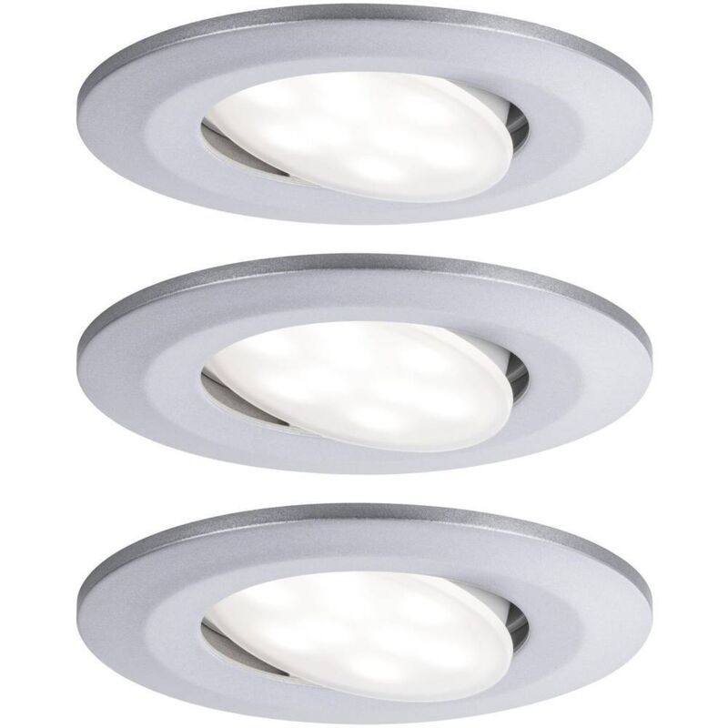 Spot led encastrable pour salle de bains Paulmann Calla jeu de 3 18 w IP65 chrome (mat)
