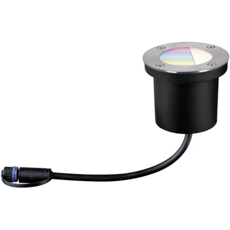 Paulmann Boden Einbauleuchte 94274 Système d'éclairage Plug&Shine ZigBee LED 3.6 W blanc chaud argent