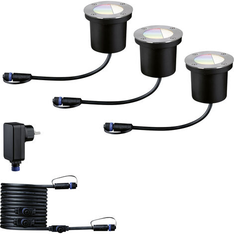 Paulmann Boden Einbauleuchten Starterset RGBW 94275 Beleuchtungssystem Plug & Shine ZigBee    LED 3.