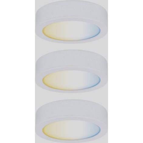Paulmann CC Start Disc Eclairage de vitrine jeu de 3 2.10 W blanc chaud blanc A673962