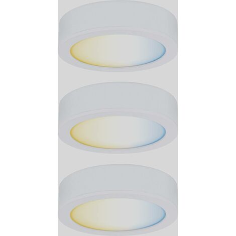 Paulmann CC Start Disc Eclairage de vitrine jeu de 3 2.10 W blanc chaud blanc A673962