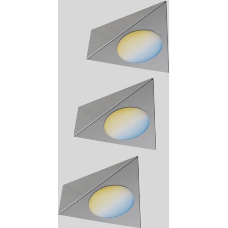 Paulmann CC Start Trigo Eclairage de vitrine jeu de 3 2.10 W blanc chaud nickel