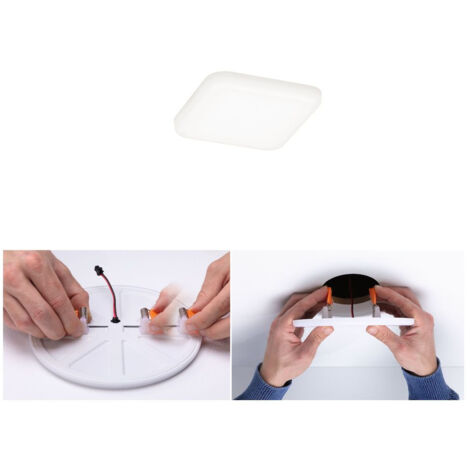 Paulmann Einbauleuchte LED Veluna Varifit eckig 7,5 cm 4,5 W satin Einbauleuchte