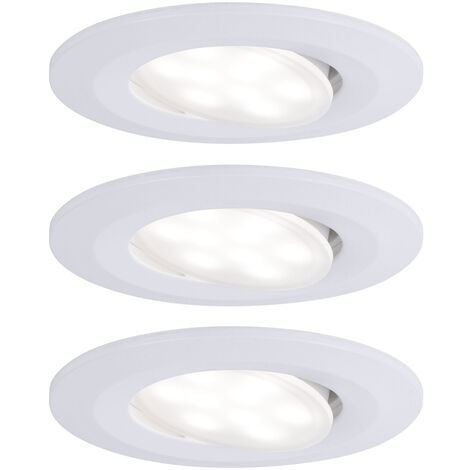 Paulmann HomeSpa 3er Set LED Einbauleuchte Calla weiß 9 cm schwenkbar LED Einbauleuchte