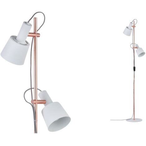 Paulmann Lampada da Pavimento 79660Â Neordic Haldar Max.2 x 20Â W E14Â Bianco/Opaco 230Â V Metallo di Rame
