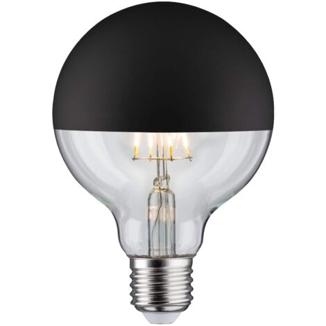 Paulmann Lampadina LED G95 nera opaca 6,5W bianco caldo