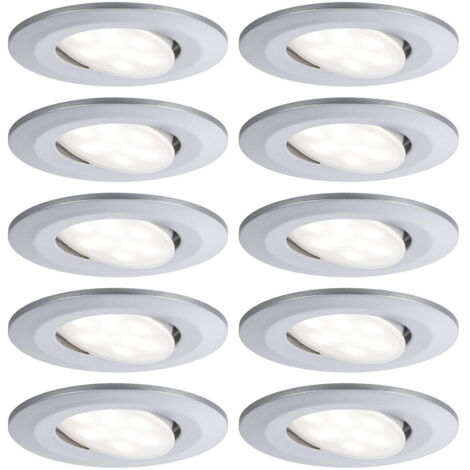 Paulmann  LED-Bad-Einbauleuchte 10er Set    60 W  Chrom (matt)