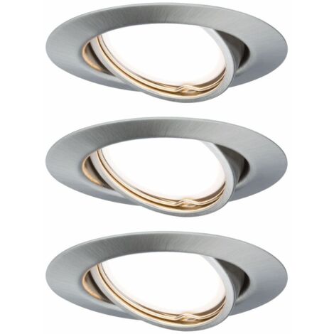 Paulmann LED Einbauleuchte Base 3er Basisset eisen 9 cm dimmbar GU10 Einbauleuchte