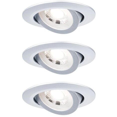 Paulmann LED Einbauleuchte chrom matt schwenkbar schwenkbar 3er Set Einbauleuchte