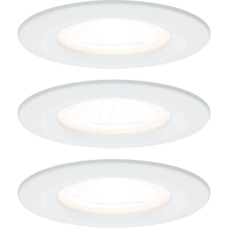 Paulmann LED Einbauleuchte Nova 3er Set weiß Ø 7,8 cm GU10 warmweiß Einbauleuchte