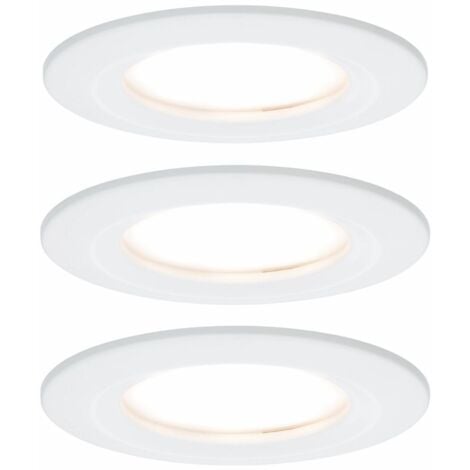 Paulmann LED Einbauleuchte Nova Coin 3er Set weiß 7,8 cm starr warmweiß Einbauleuchte