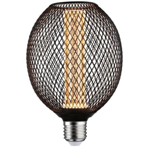 Paulmann LED Leuchtmittel Metallic Glow Globe Spiral E27 4,2W schwarz Leuchtmittel