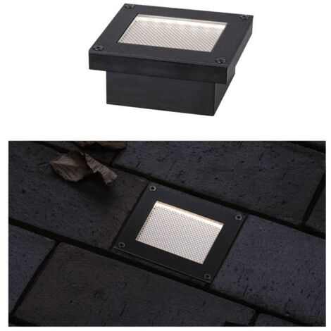 Paulmann LED Solar-Bodeneinbauleuchte Domenic schwarz 8 x 8 cm LED Solar-Bodeneinbauleuchte