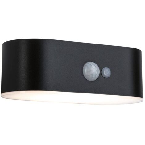 Paulmann LED Solarleuchte Adya schwarz 6 x 18 x 11,8 cm mit Bewegungsmelder LED Solarleuchte