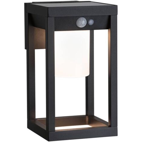 Paulmann LED Solarleuchte Marisol schwarz 27 x 15 cm mit Bewegungsmelder LED Solarleuchte