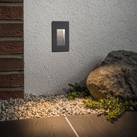 Paulmann LED Wandleuchte Schwarz Quadrat Einbau
