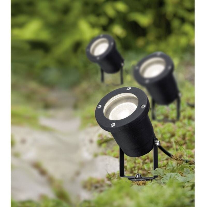 Projecteur à led de jardin Paulmann 98897 jeu de 3 led GU10 10.5 w noir X410711