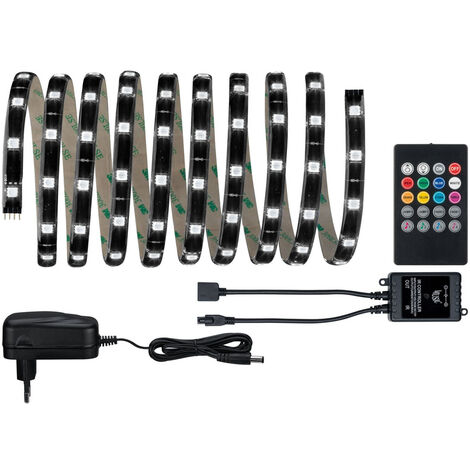 Paulmann Lights and Sound Comfort 70956 LED-Streifen-Komplettset mit  Stecker 12 V 3 m RGB