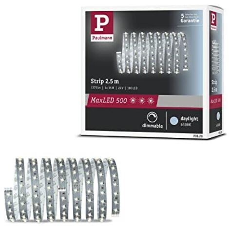Paulmann MaxLED 500 70828 Espansione striscia LED con spina 24 V 2.5 m Bianco luce del giorno 1 pz.