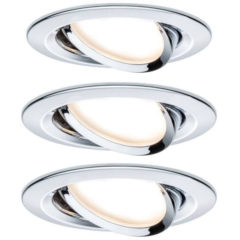 Paulmann - 93452 Nova Spot encastrable jeu de 3 led led 18 w chrome (brillant)